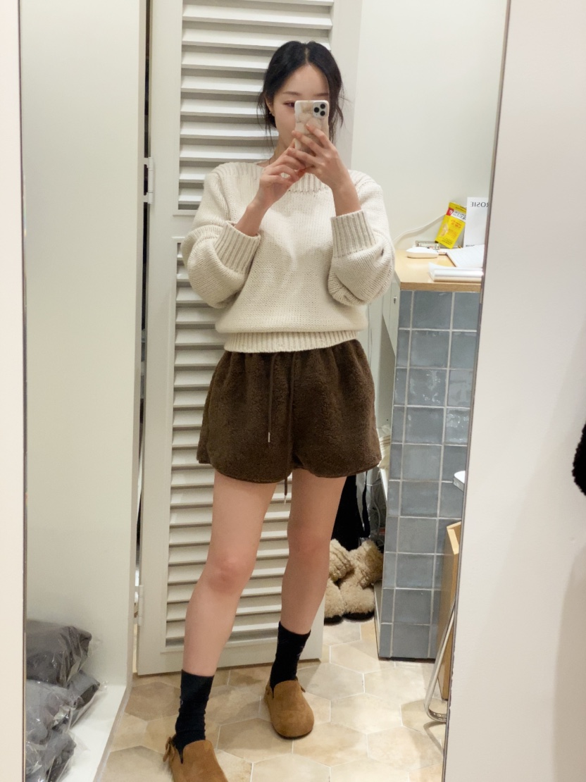 LOVE ROSIE韓國直郵㊣女士新品職業人氣真品推薦25秋冬短褲羊毛LOVE ROSIE短褲