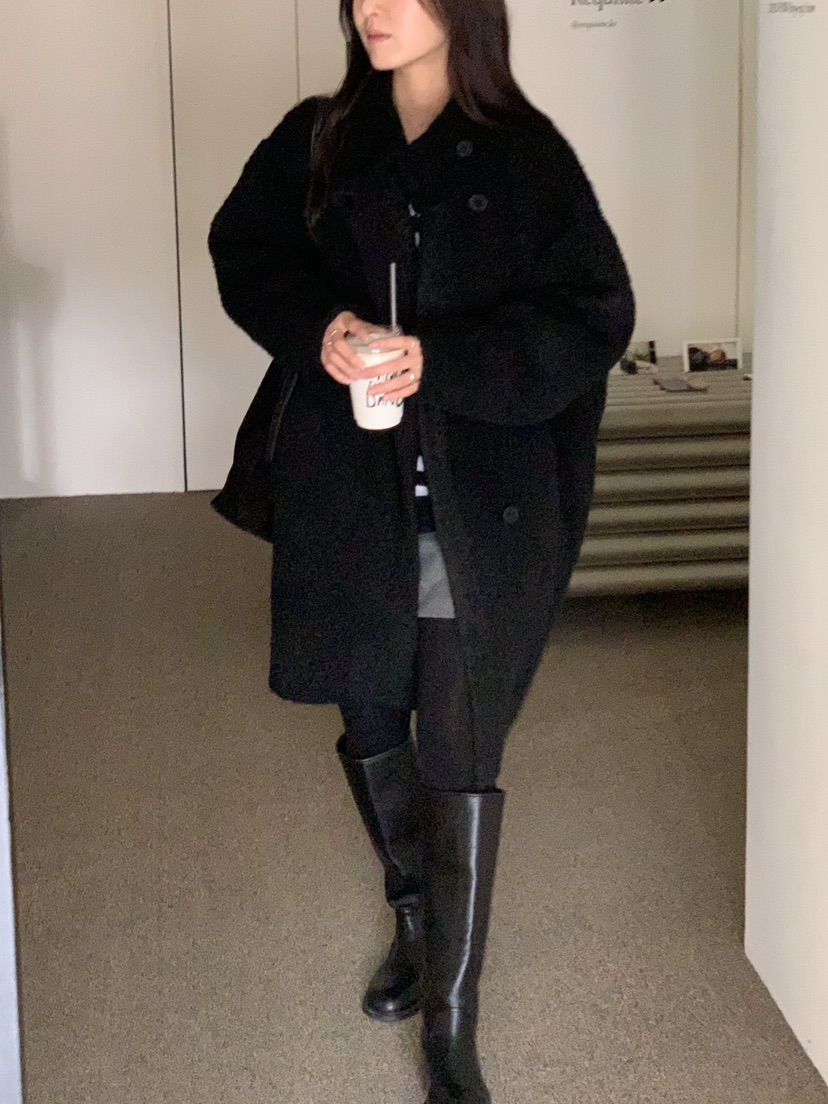 BAKING POWDER東大門㊣直郵女士新款時尚推薦人氣中長款大衣BAKING POWDER中長款大衣