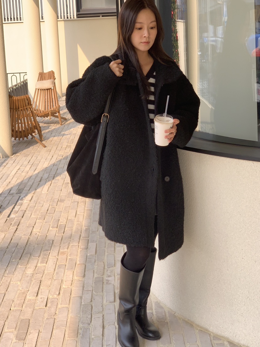 BAKING POWDER東大門㊣直郵女士新款時尚推薦人氣中長款大衣BAKING POWDER中長款大衣