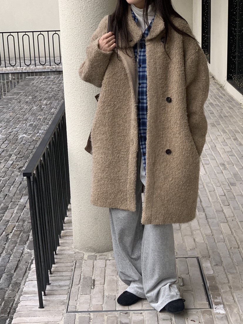 BAKING POWDER東大門㊣直郵女士新款時尚推薦人氣中長款大衣BAKING POWDER中長款大衣