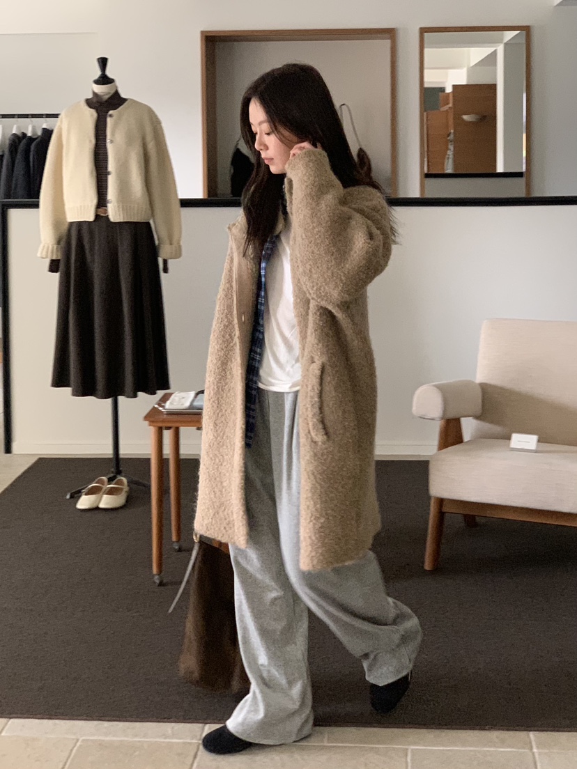 BAKING POWDER東大門㊣直郵女士新款時尚推薦人氣中長款大衣BAKING POWDER中長款大衣