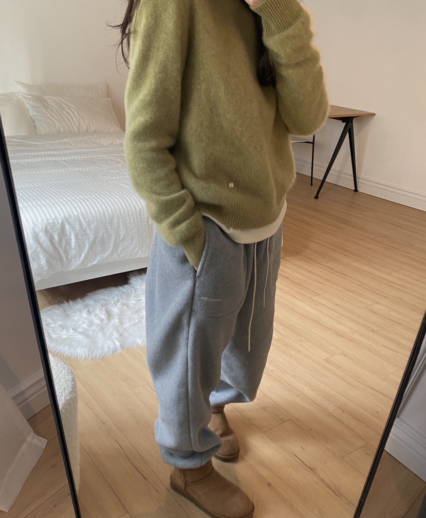 ERUME韓國直郵㊣女士新款25秋冬熱賣真品職業休閑褲小飛象毛絨ERUME休閑褲