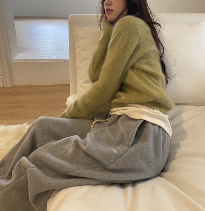 ERUME韓國直郵㊣女士新款25秋冬熱賣真品職業休閑褲小飛象毛絨ERUME休閑褲