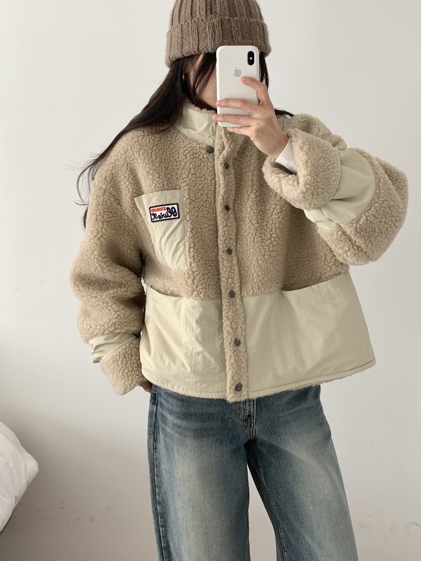 A P-STUDIO東大門㊣代購女裝新款人氣夾克帽子可拆卸雙面A P-STUDIO夾克