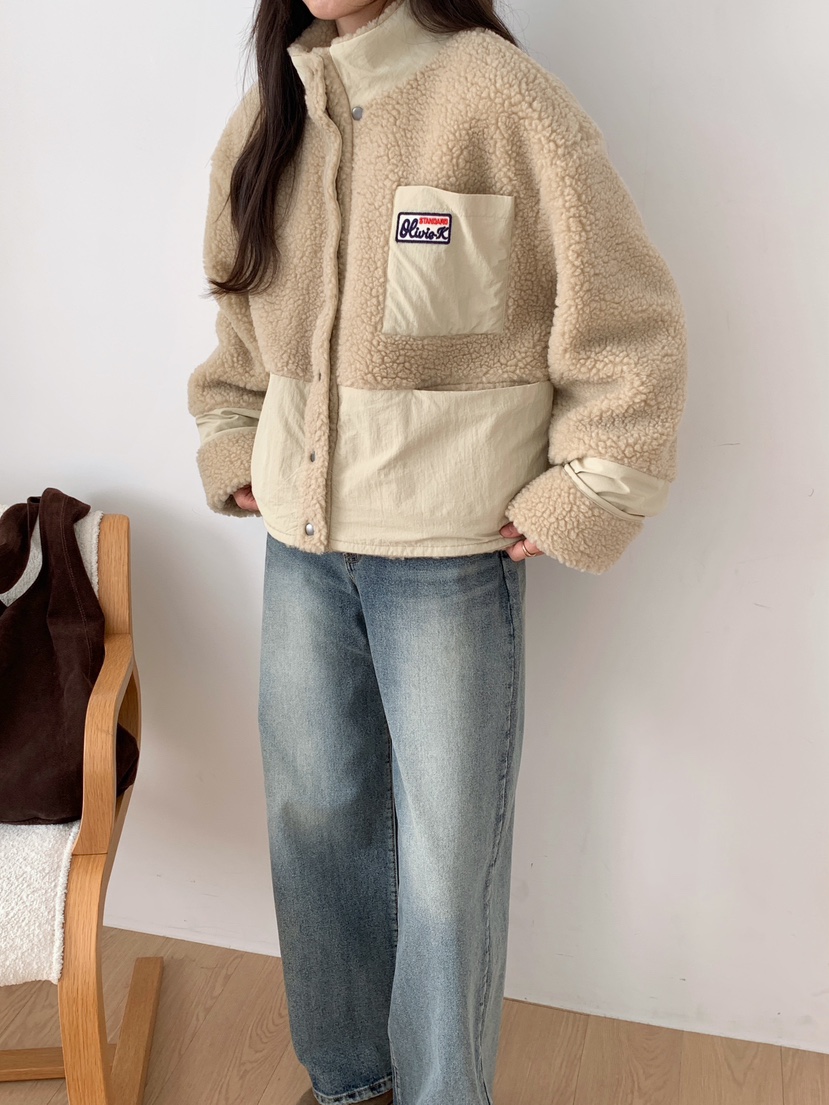 A P-STUDIO東大門㊣代購女裝新款人氣夾克帽子可拆卸雙面A P-STUDIO夾克