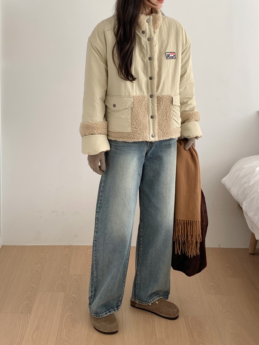 A P-STUDIO東大門㊣代購女裝新款人氣夾克帽子可拆卸雙面A P-STUDIO夾克