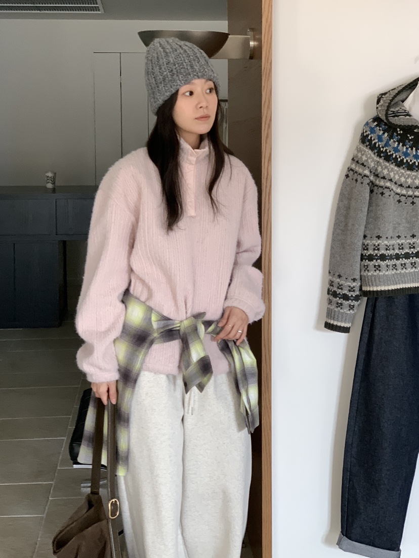 BAKING POWDER東大門㊣實拍女士新品真品25秋冬休閑衛衣拉鏈BAKING POWDER衛衣