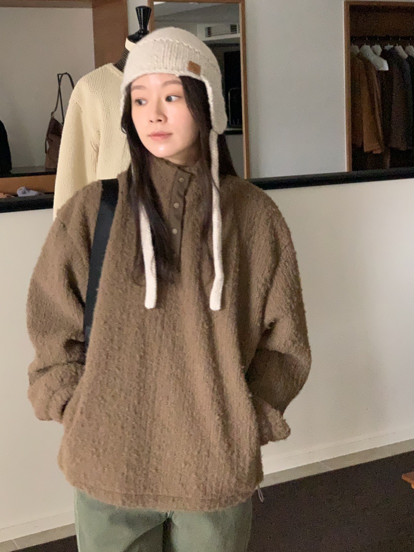 BAKING POWDER東大門㊣實拍女士新品真品25秋冬休閑衛衣拉鏈BAKING POWDER衛衣