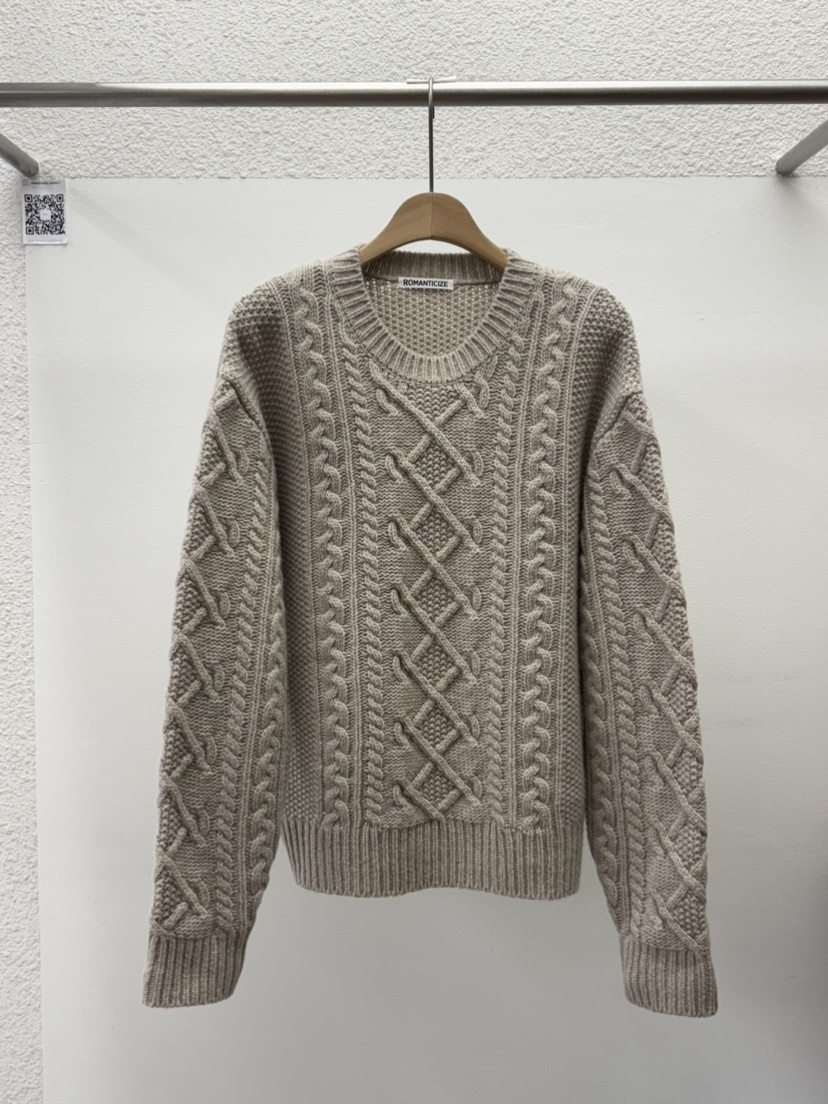 ROMANTICIZE東大門㊣直郵女士新款時尚職業毛衣麻花針織亞麻ROMANTICIZE毛衣圖色1