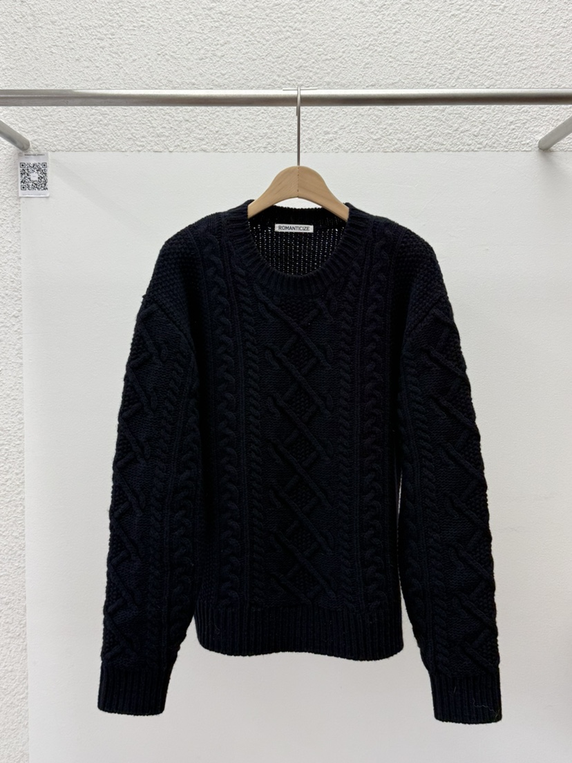ROMANTICIZE東大門㊣直郵女士新款時尚職業毛衣麻花針織亞麻ROMANTICIZE毛衣圖色3