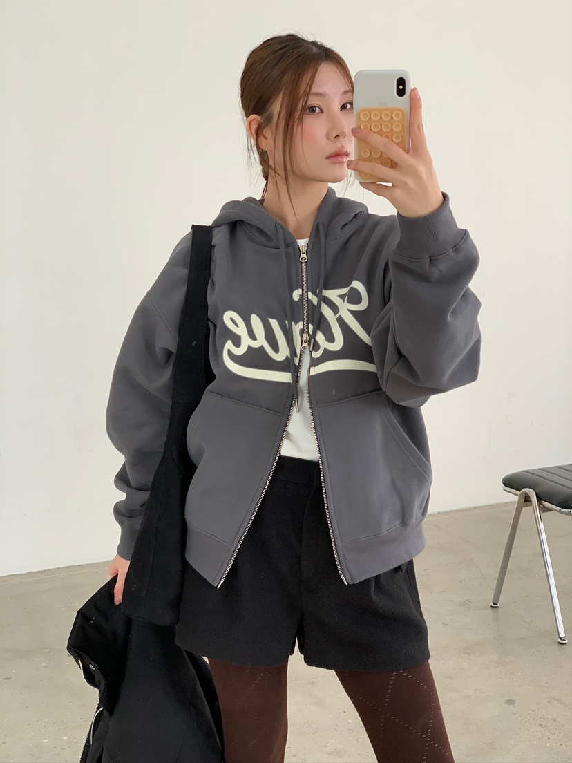 UNBOUND韓國代購㊣女裝新款25秋冬休閑真品熱賣時尚夾克拉鏈UNBOUND夾克