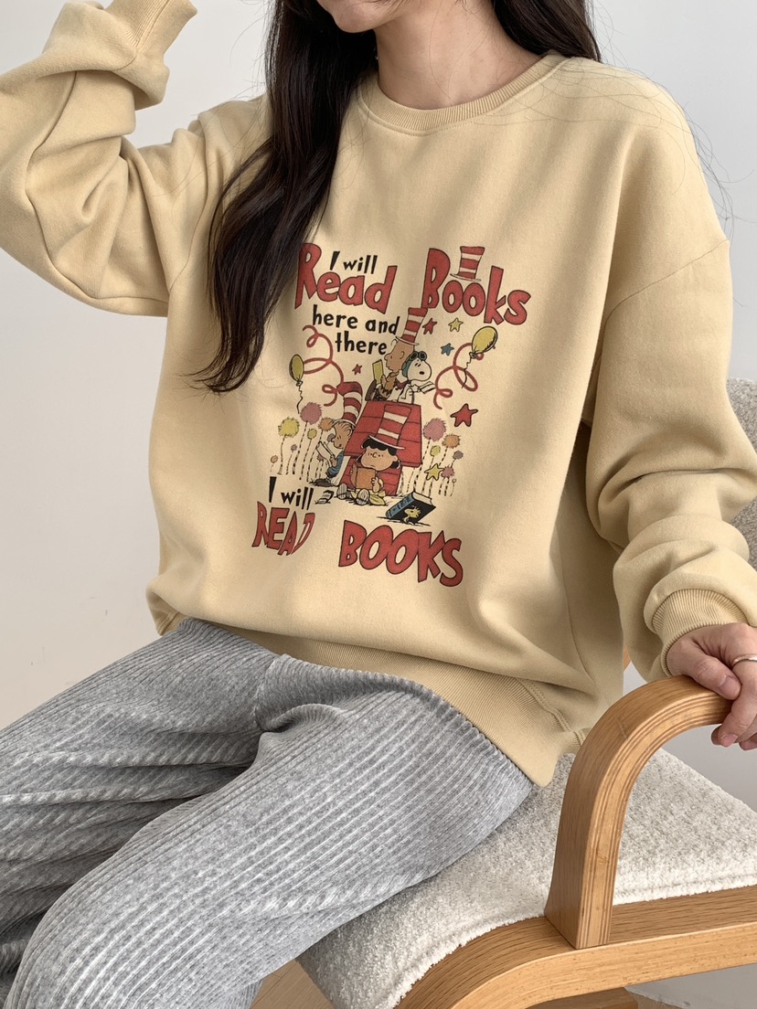 A P-STUDIO韓國直郵㊣女裝新款時尚推薦人氣真品衛衣史努比A P-STUDIO衛衣