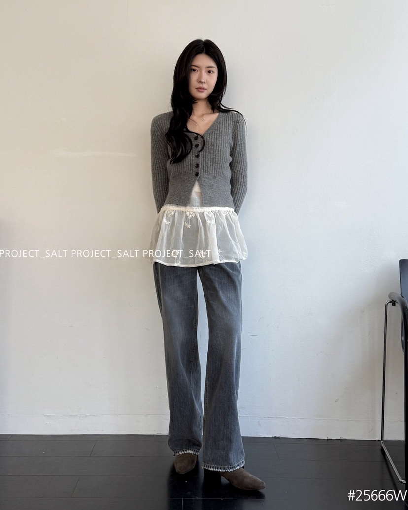 PROJECT SALT東大門㊣實拍女裝新品熱賣牛仔褲PROJECTSALT牛仔褲