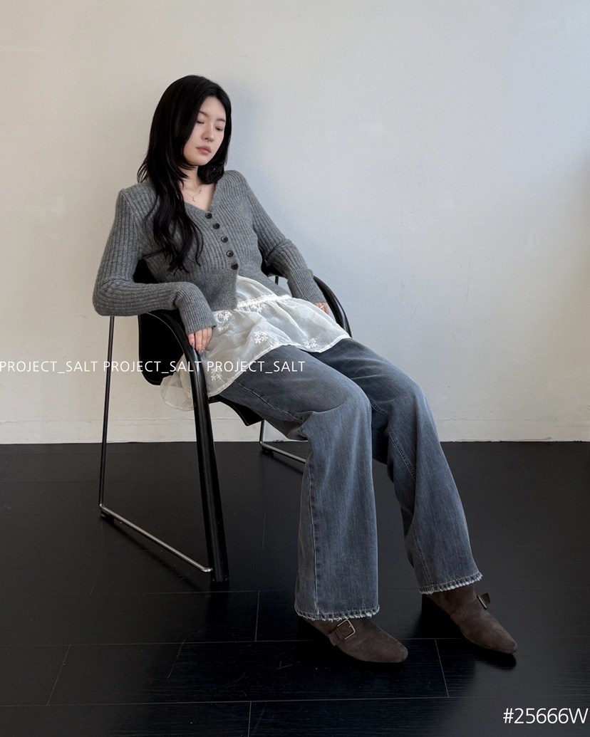 PROJECT SALT東大門㊣實拍女裝新品熱賣牛仔褲PROJECTSALT牛仔褲