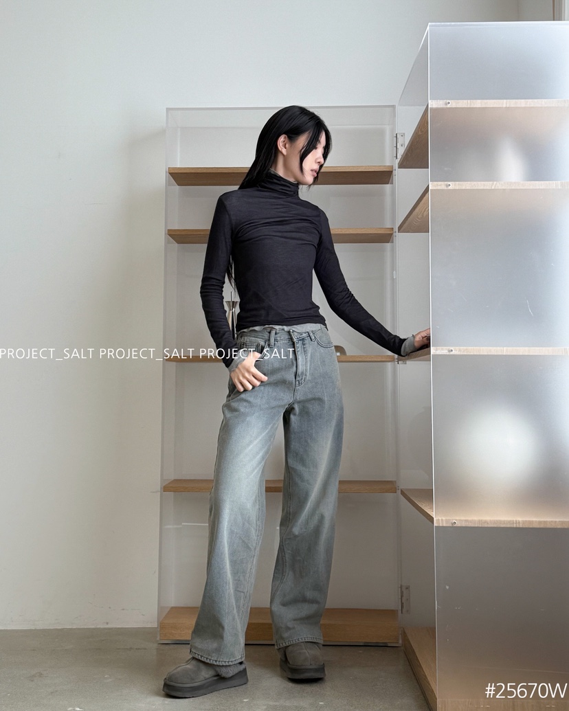 PROJECT SALT東大門㊣實拍女士新款職業牛仔褲PROJECTSALT牛仔褲