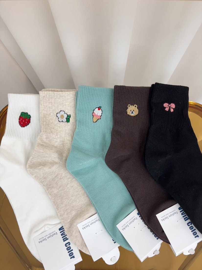 CACTUS-Q韓國直郵㊣女士新款休閑時尚25秋冬真品職業推薦襪子CACTUS十雙起/可混搭襪子