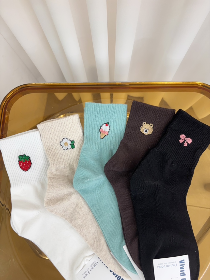 CACTUS-Q韓國直郵㊣女士新款休閑時尚25秋冬真品職業推薦襪子CACTUS十雙起/可混搭襪子