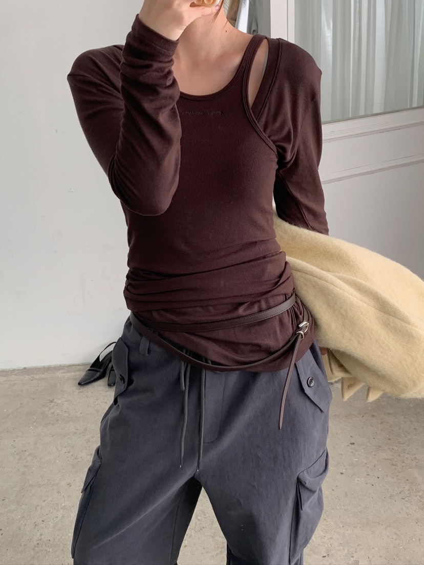 UNBOUND東大門㊣直郵女士新品休閑真品25秋冬人氣熱賣長袖T恤UNBOUND長袖T恤