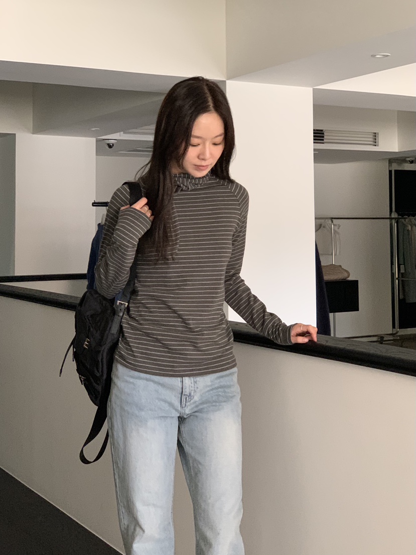 BAKING POWDER東大門㊣實拍女士新品人氣推薦職業25秋冬長袖T恤BAKING POWDER長袖T恤