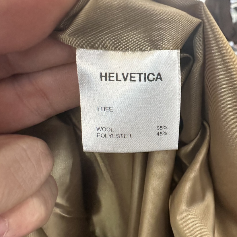 HELVETICA韓國代購㊣女士新品人氣25秋冬休閑真品連衣裙羊毛HELVETICA連衣裙