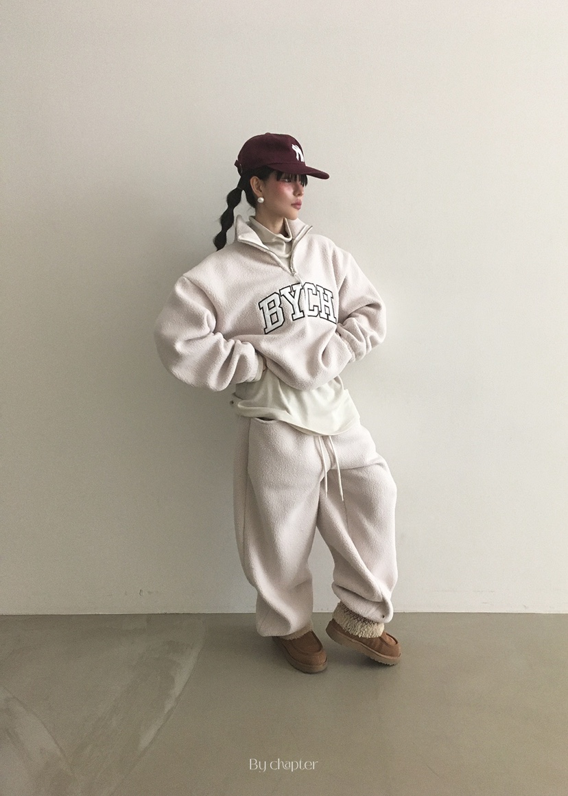 BY CHAPTER東大門㊣直郵女裝新品職業時尚休閑衛衣抓絨拉鏈BY Chapter衛衣