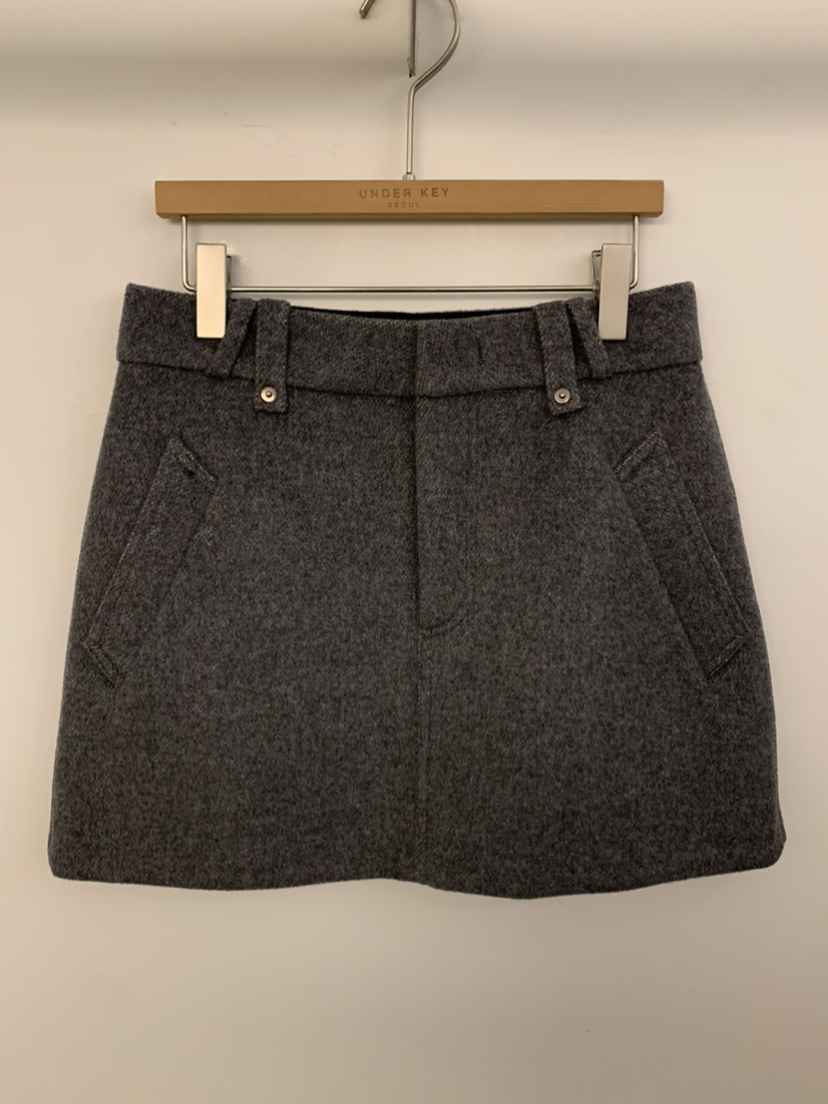 UNDER KEY東大門㊣代購女裝新品職業休閑人氣推薦時尚裙褲UNDER KEY裙褲圖色2墨色
