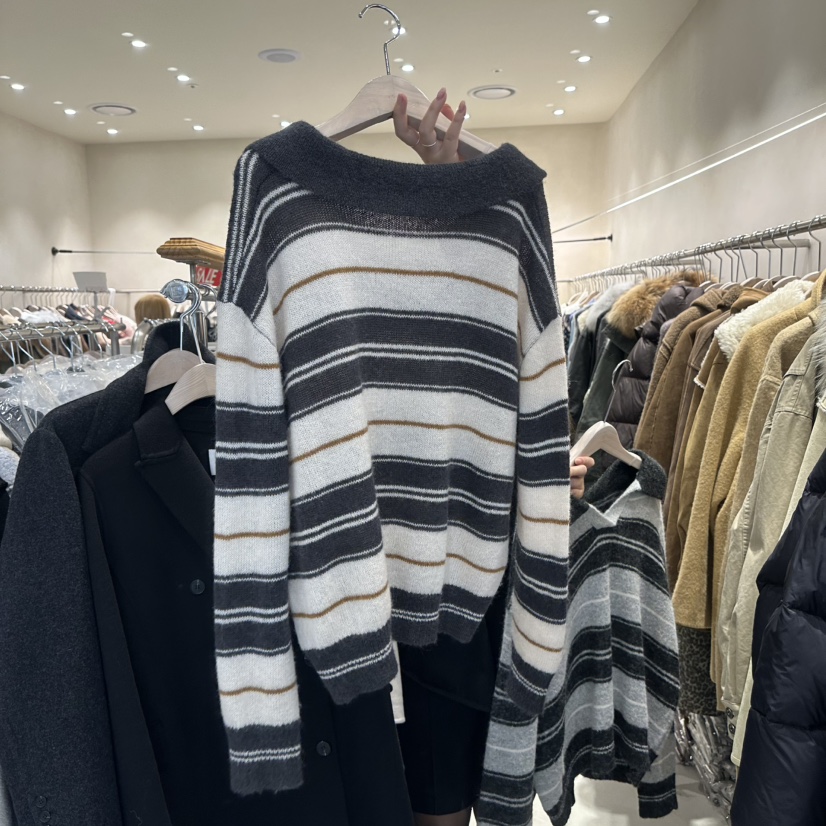 CREME BRULEE韓國代購㊣女裝新款熱賣休閑職業真品時尚針織衫CREME BRULEE/DH針織衫