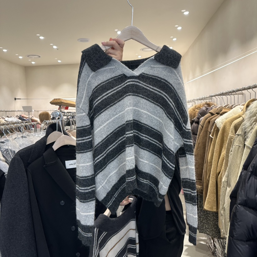 CREME BRULEE韓國代購㊣女裝新款熱賣休閑職業真品時尚針織衫CREME BRULEE/DH針織衫圖色2