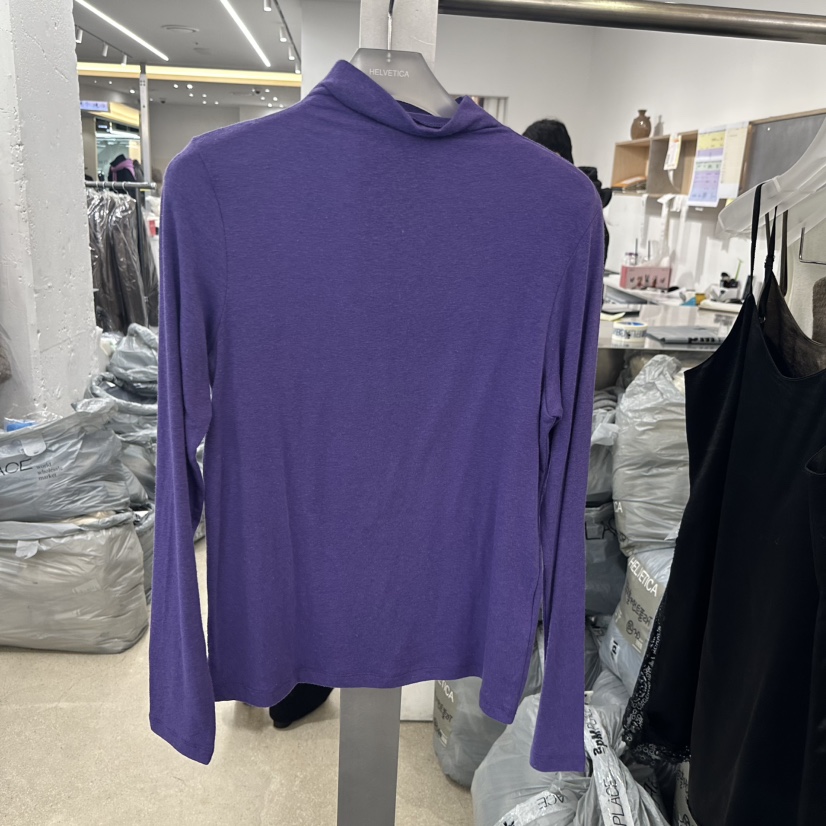 HELVETICA韓國直郵㊣女士新品真品人氣推薦長袖T恤安哥拉高領HELVETICA長袖T恤圖色4