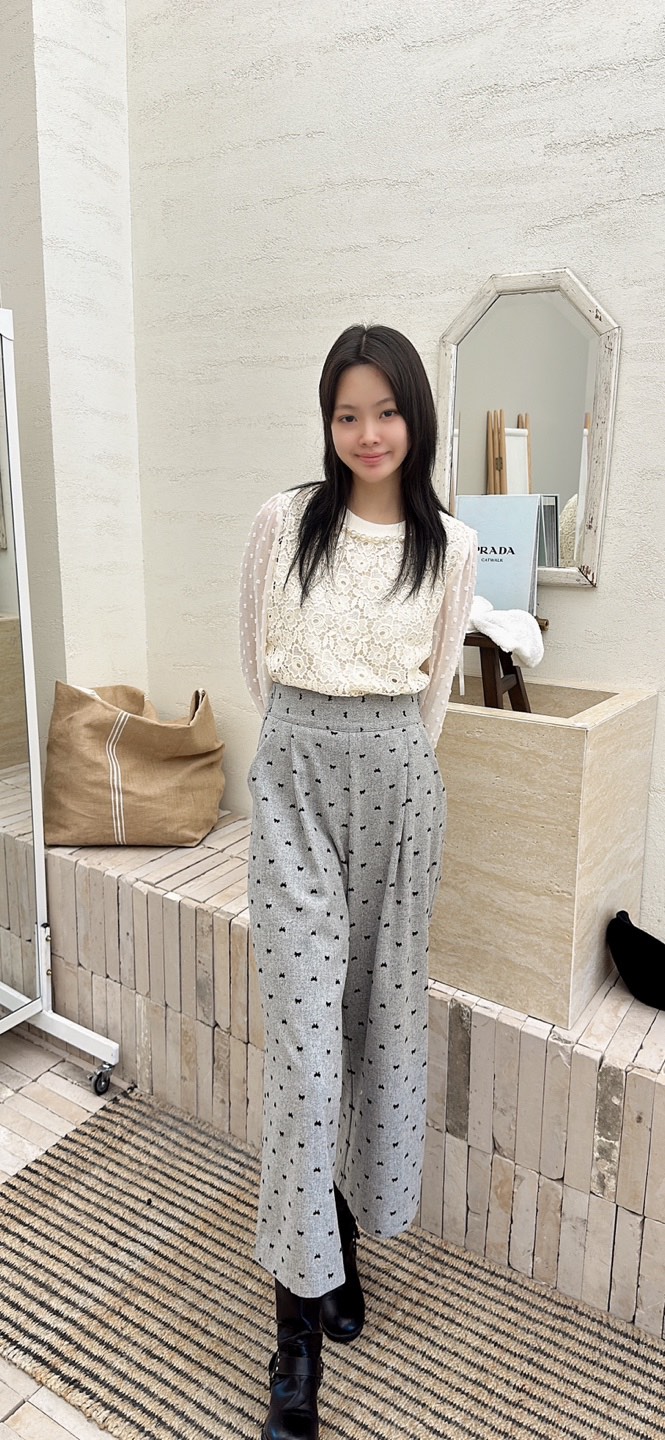 YARD東大門㊣代購女裝新品25秋冬休閑熱賣真品時尚休閑褲刺繡YARD休閑褲