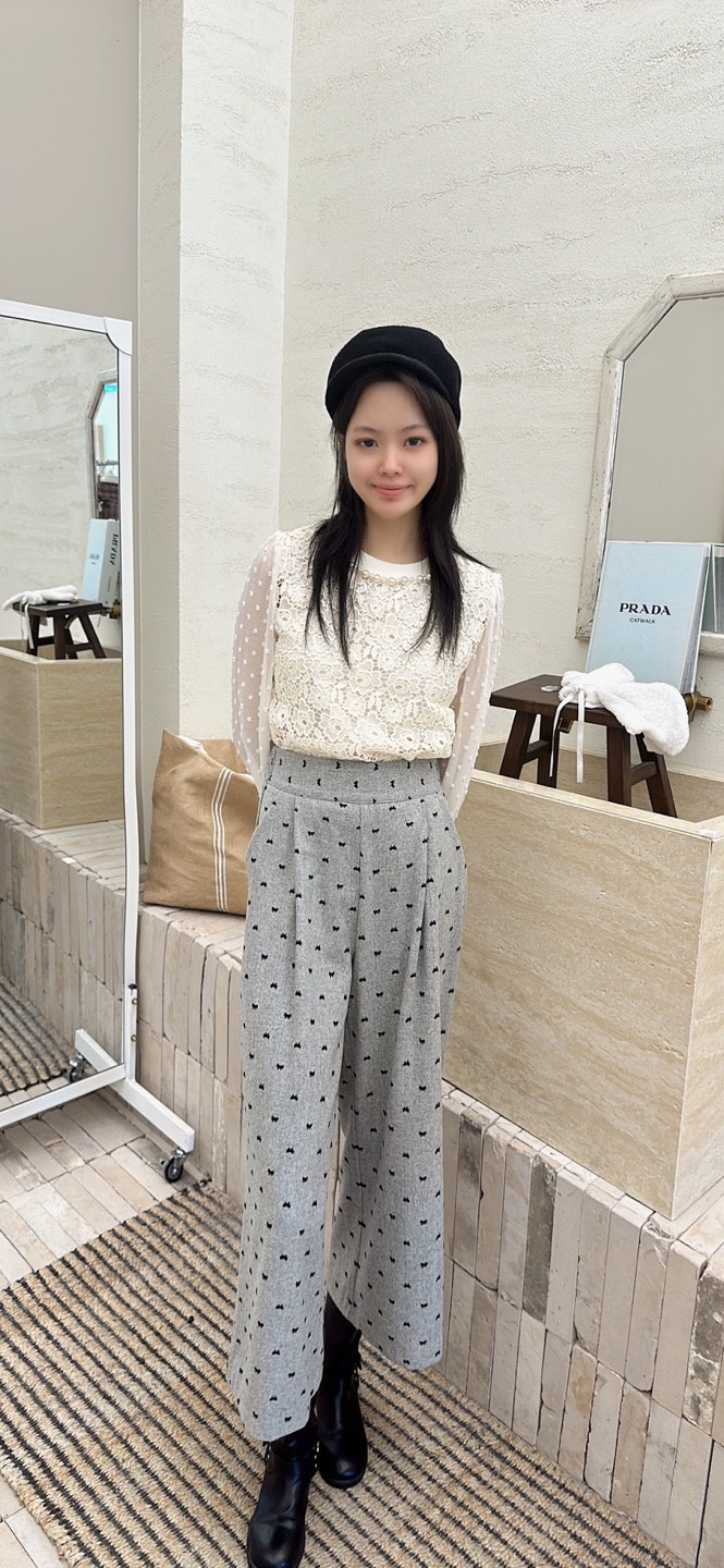 YARD東大門㊣代購女裝新品25秋冬休閑熱賣真品時尚休閑褲刺繡YARD休閑褲