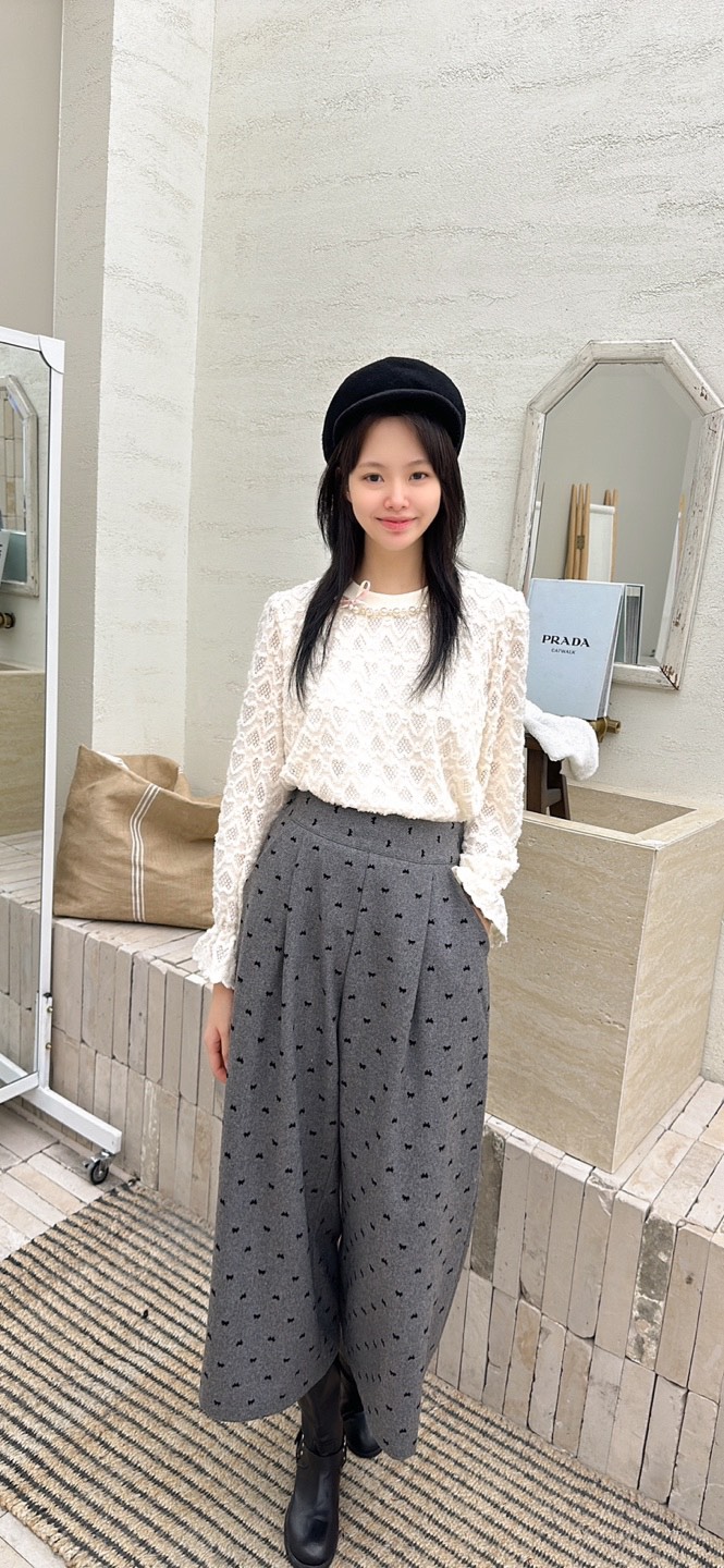 YARD東大門㊣代購女裝新品25秋冬休閑熱賣真品時尚休閑褲刺繡YARD休閑褲