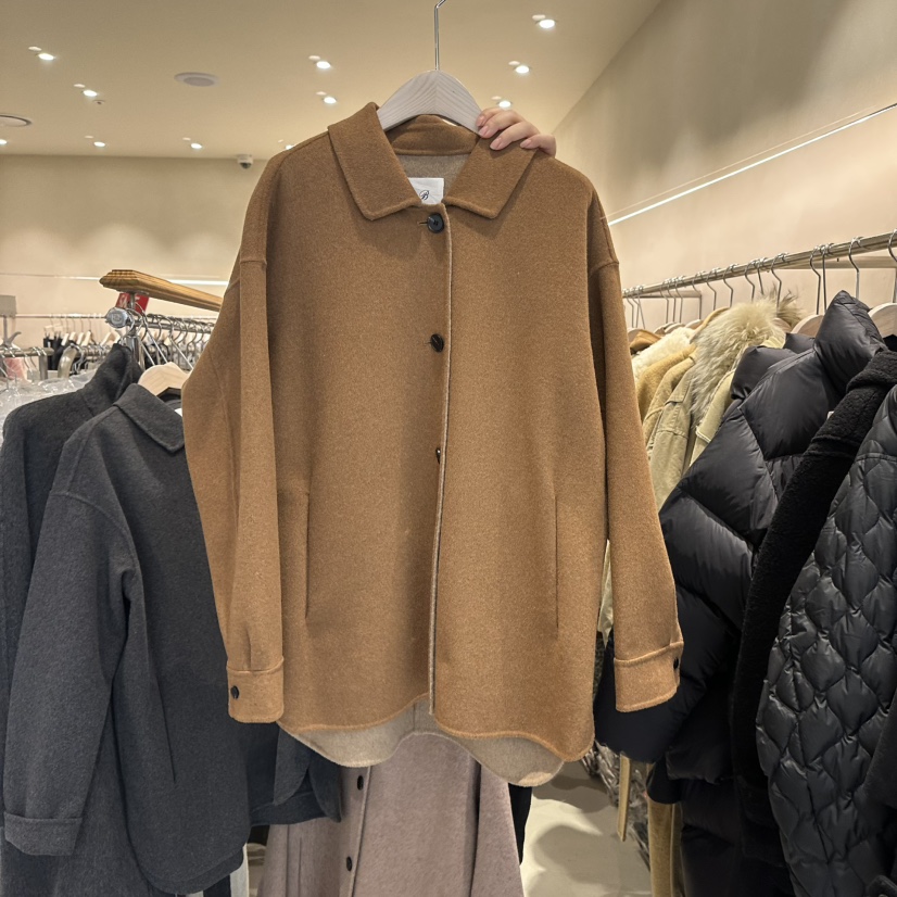 CREME BRULEE東大門㊣直郵女士新品推薦時尚職業中長款大衣CREME BRULEE/DH中長款大衣圖色2