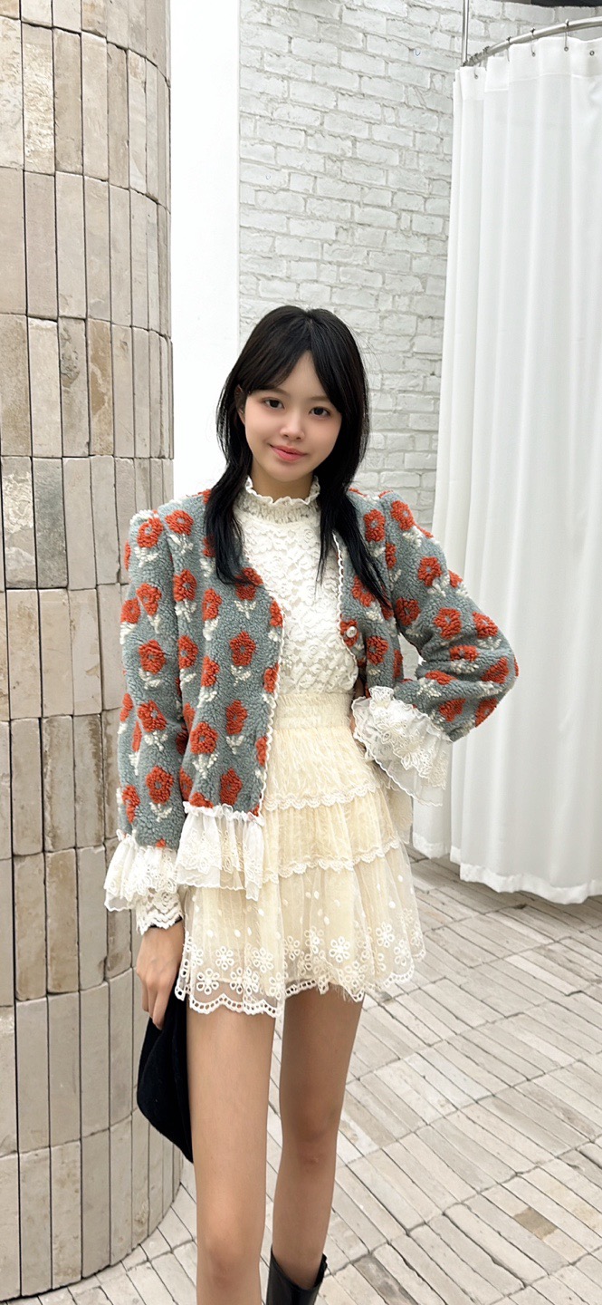 YARD東大門㊣代購女裝新品時尚人氣職業熱賣25秋冬夾克刺繡YARD夾克