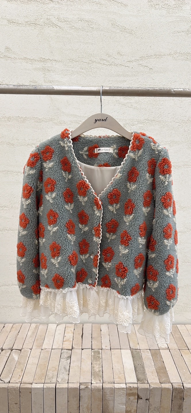 YARD東大門㊣代購女裝新品時尚人氣職業熱賣25秋冬夾克刺繡YARD夾克圖色2