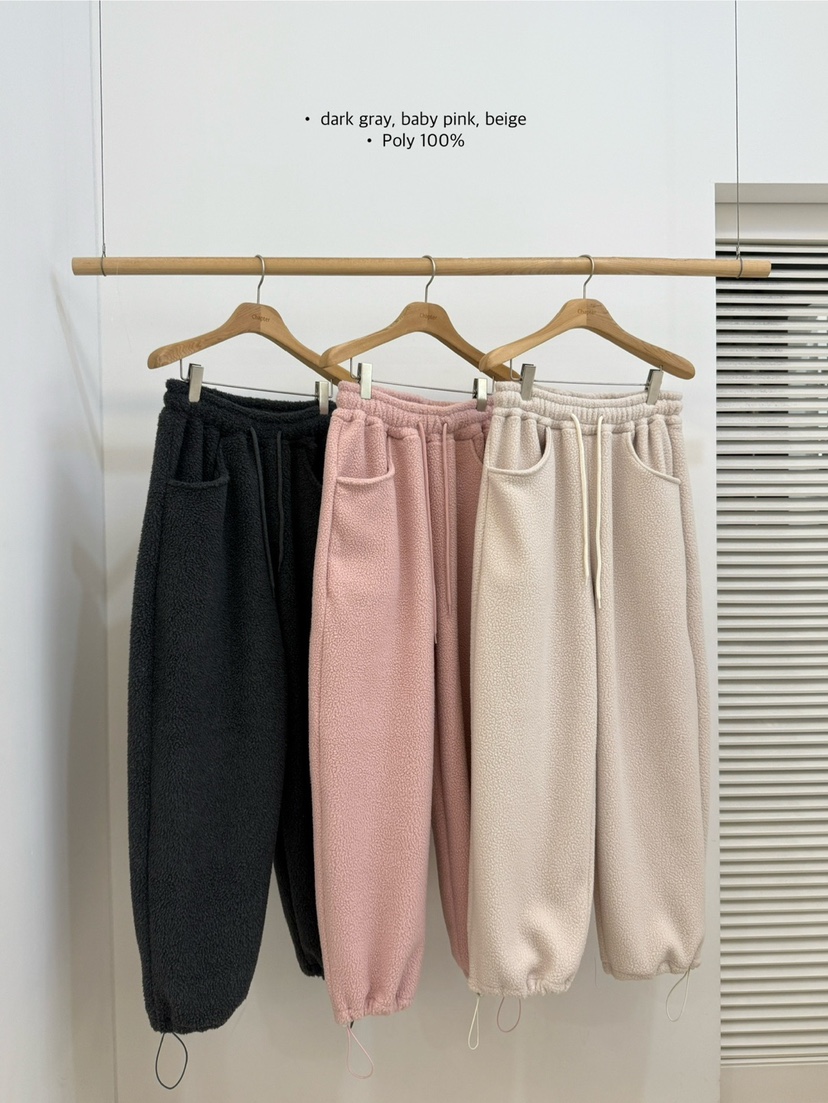 BY CHAPTER韓國代購㊣女裝新品休閑熱賣推薦真品休閑褲抓絨BY Chapter休閑褲