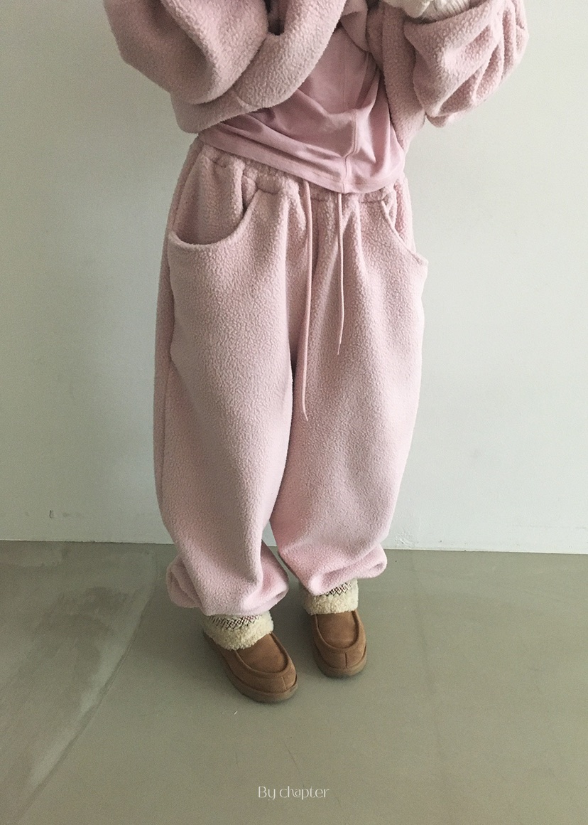 BY CHAPTER韓國代購㊣女裝新品休閑熱賣推薦真品休閑褲抓絨BY Chapter休閑褲圖色3