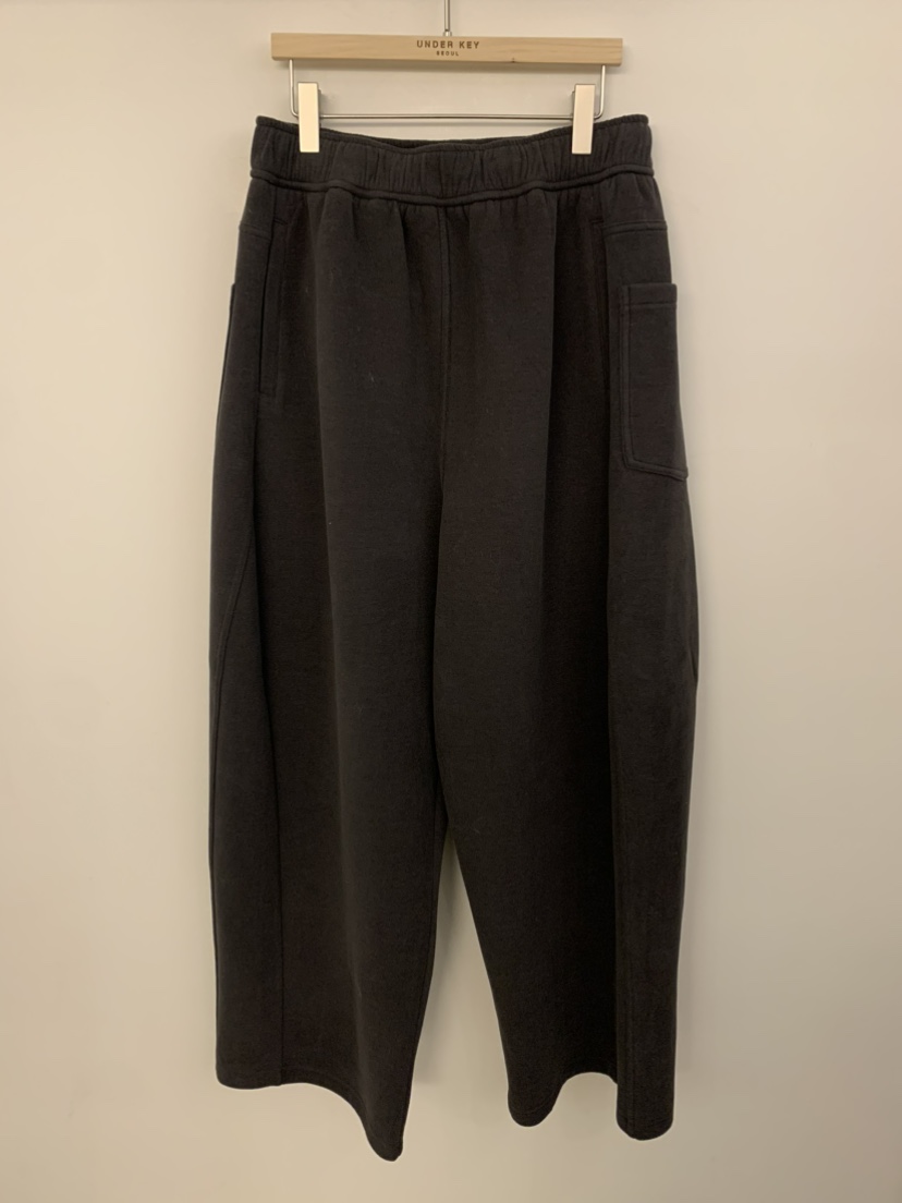 UNDER KEY韓國代購㊣女裝新品休閑25秋冬人氣熱賣休閑褲羊毛UNDER KEY休閑褲圖色2墨色