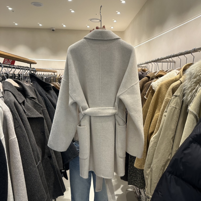 CREME BRULEE韓國直郵㊣女裝新款25秋冬真品休閑中長款大衣CREME BRULEE/DH中長款大衣