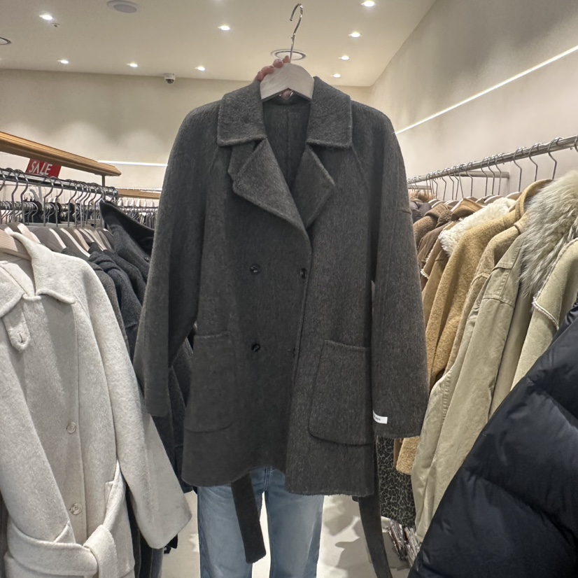 CREME BRULEE韓國直郵㊣女裝新款25秋冬真品休閑中長款大衣CREME BRULEE/DH中長款大衣圖色2