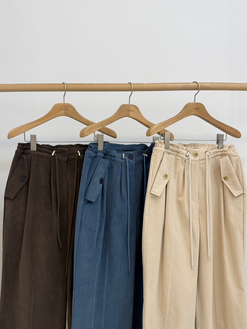 BY CHAPTER東大門㊣實拍女裝新品25秋冬時尚職業休閑褲燈心絨BY Chapter休閑褲