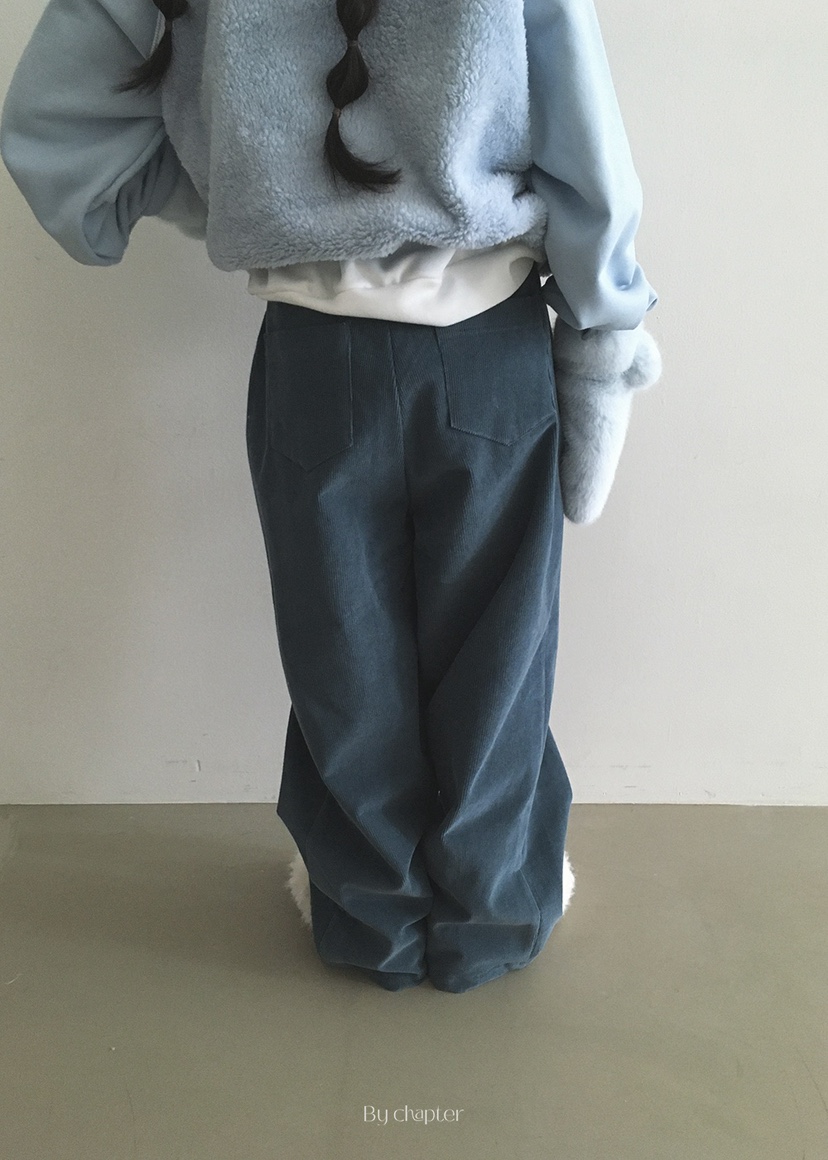 BY CHAPTER東大門㊣實拍女裝新品25秋冬時尚職業休閑褲燈心絨BY Chapter休閑褲