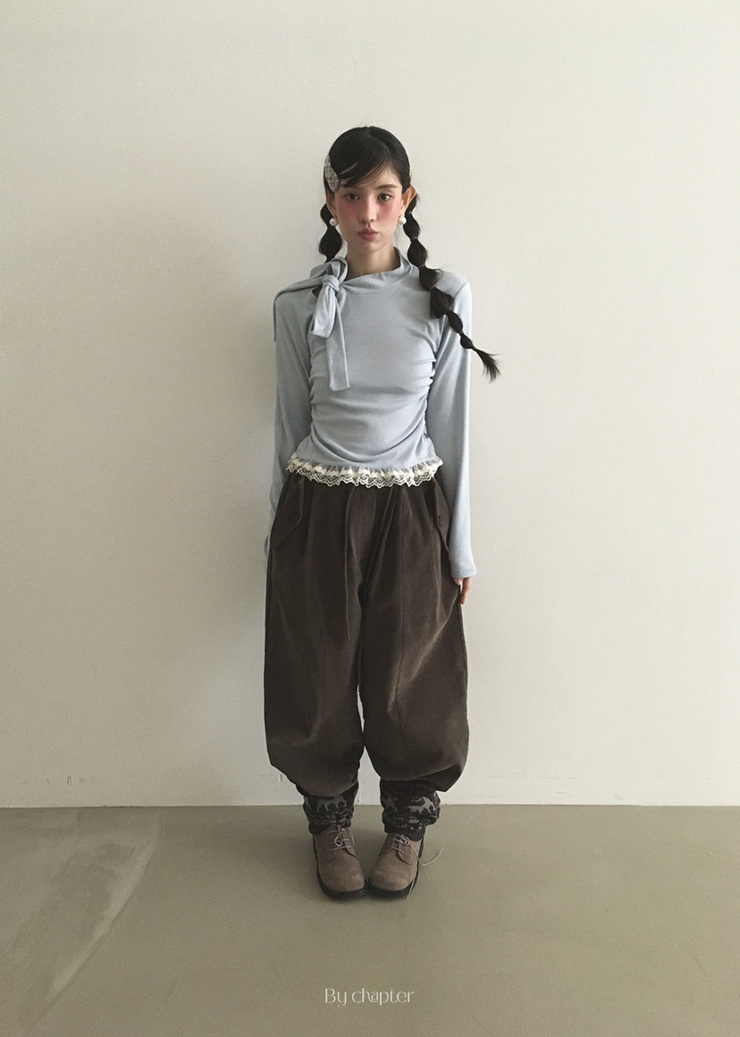 BY CHAPTER東大門㊣實拍女裝新品25秋冬時尚職業休閑褲燈心絨BY Chapter休閑褲