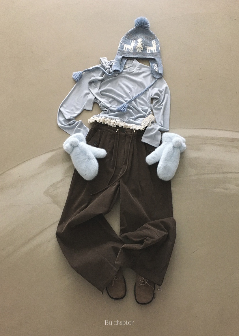 BY CHAPTER東大門㊣實拍女裝新品25秋冬時尚職業休閑褲燈心絨BY Chapter休閑褲