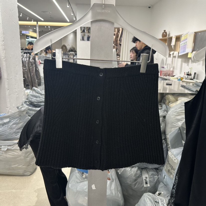 HELVETICA東大門㊣實拍女士新品時尚推薦休閑職業人氣25秋冬短裙HELVETICA短裙圖色3黑色