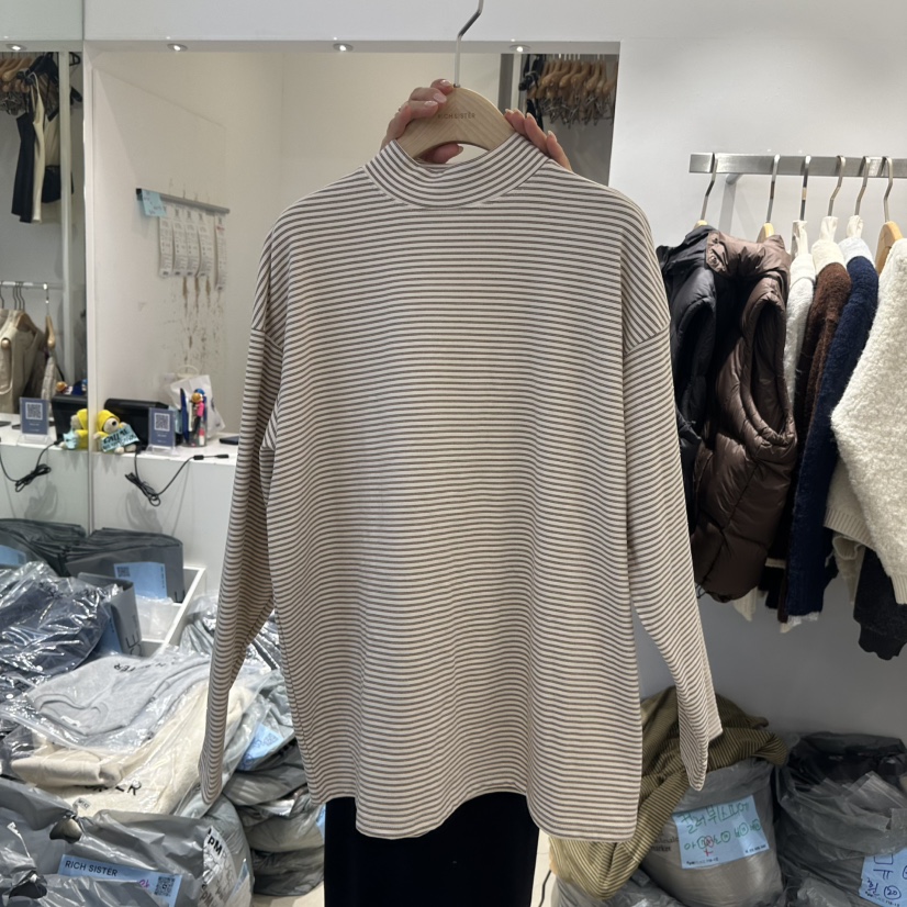 RICH SISTER東大門㊣實拍女士新品時尚推薦25秋冬熱賣長袖T恤RICH SISTER長袖T恤圖色2