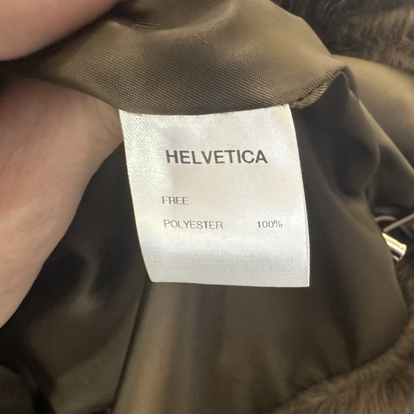 HELVETICA韓國代購㊣女士新款真品推薦短款大衣毛絨拉鏈高領HELVETICA短款大衣