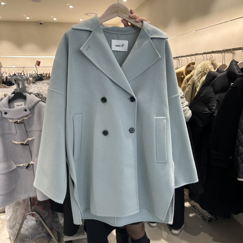 CREME BRULEE韓國直郵㊣女裝新品真品熱賣人氣時尚中長款大衣CREME BRULEE/DH中長款大衣圖色2