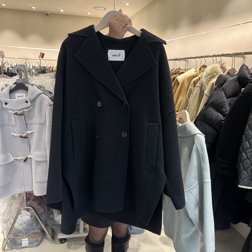 CREME BRULEE韓國直郵㊣女裝新品真品熱賣人氣時尚中長款大衣CREME BRULEE/DH中長款大衣圖色3