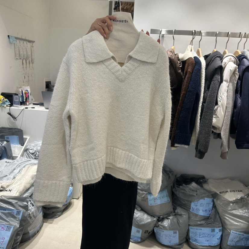 RICH SISTER東大門㊣代購女裝新款職業時尚人氣針織衫假兩件RICH SISTER針織衫圖色1
